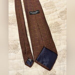 Dior Men's Tie in Rich Brown Pattern